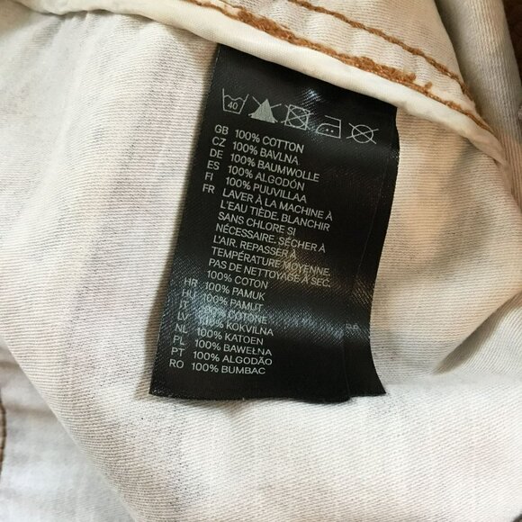 Divided by H&M Canvas Jacket Women's Size 6 Aztec Print Full Zip Front in Rust - Picture 10 of 13